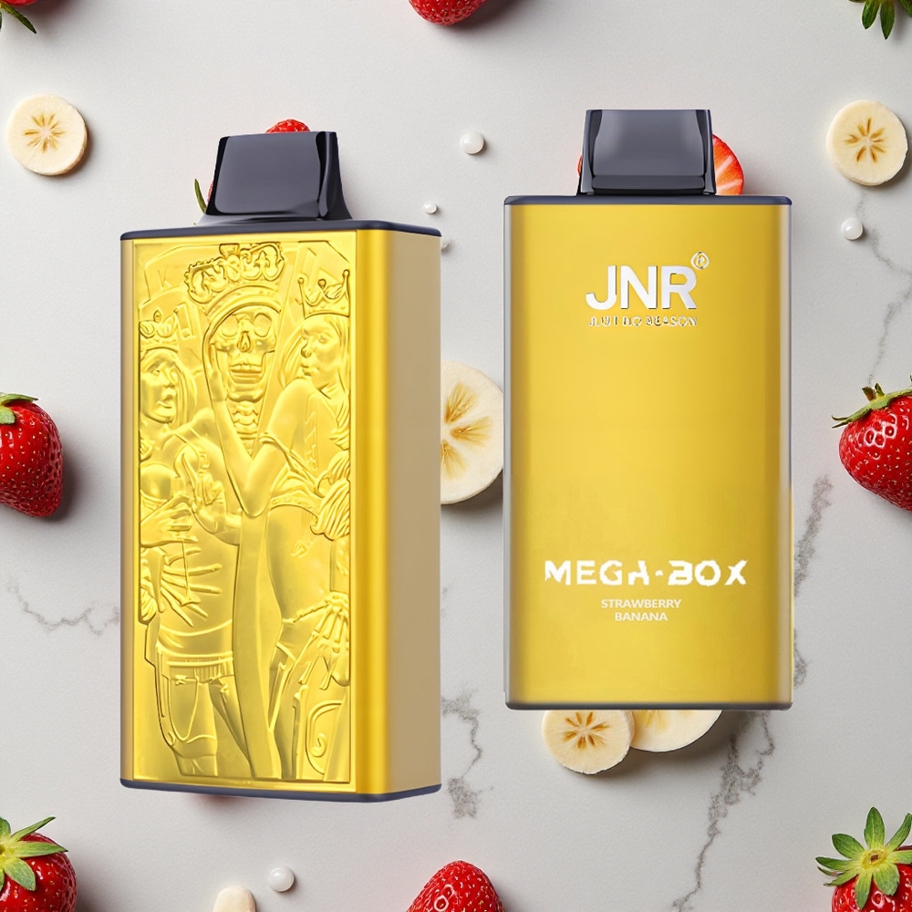 Aardbei Banaan JNR Mega Box 25000 Puffs Wegwerp Vape Dual Mesh Coil wholesale Netherlands