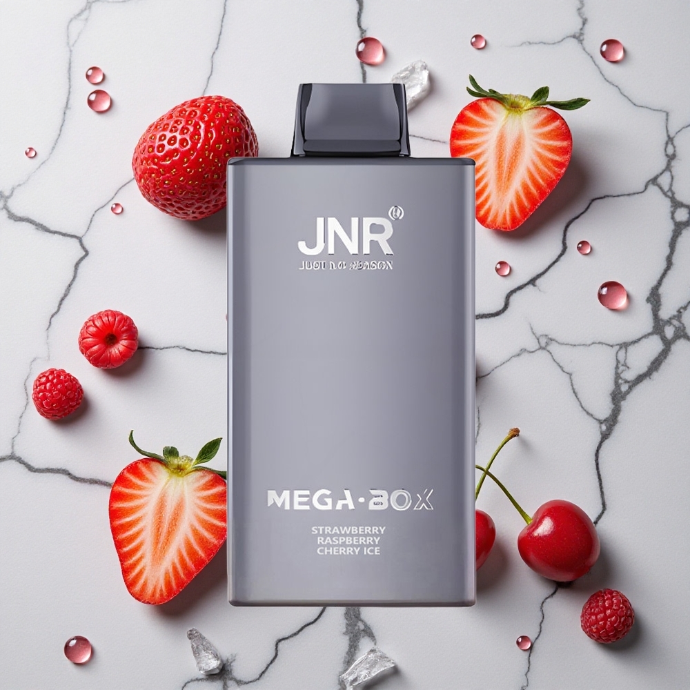 Aardbei Framboos Kers IJs JNR Mega Box 25000 Puffs 30ml E-liquid Dual Mesh wholesale Netherlands