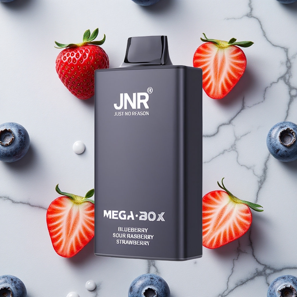Blauwe Bes-Zure Framboos-Aardbei JNR Mega Box 25000 Puffs Met 850mAh Accu wholesale Netherlands