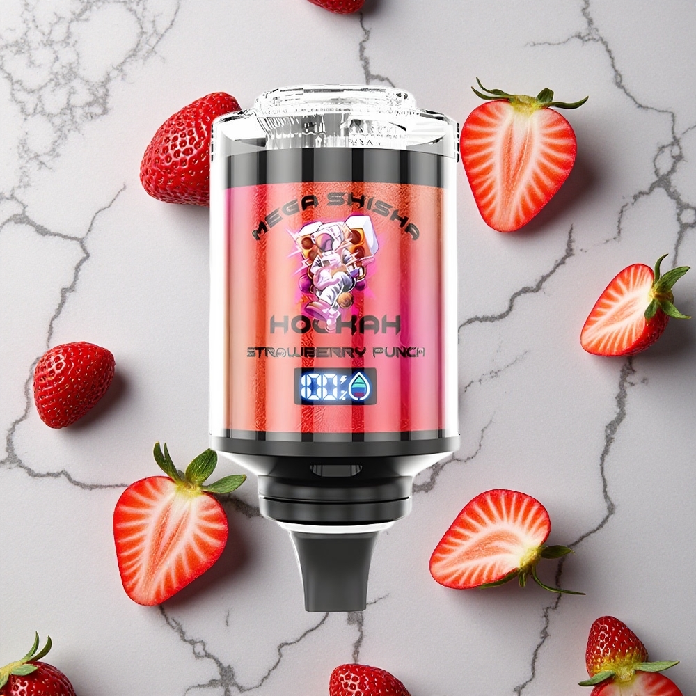 Aardbei Punch JNR Mega Shisha Hookah 100K 2200mAh Oplaadbare Batterie wholesale Netherlands