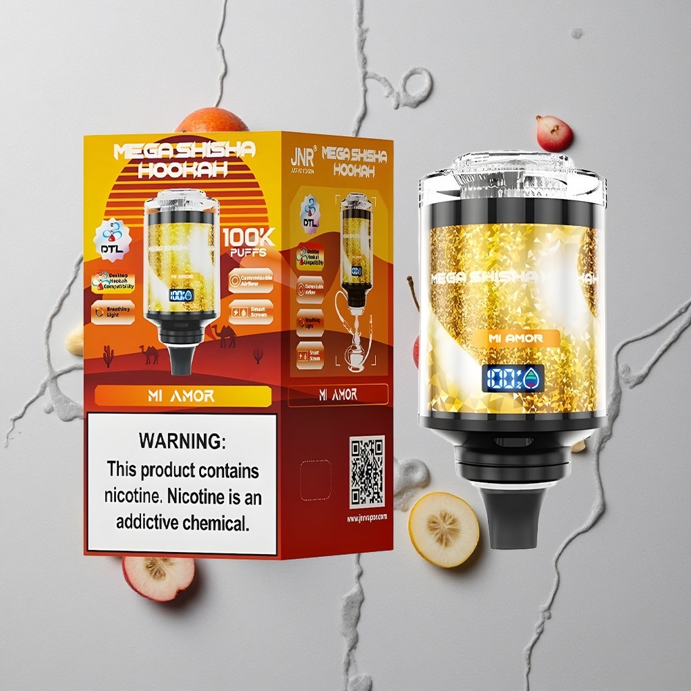 Mi Amor JNR Mega Shisha Hookah 100K Desktop Compatibility 60ml e-Liquid Capaciteit 2200mAh Oplaadbare Batterij wholesale Netherlands