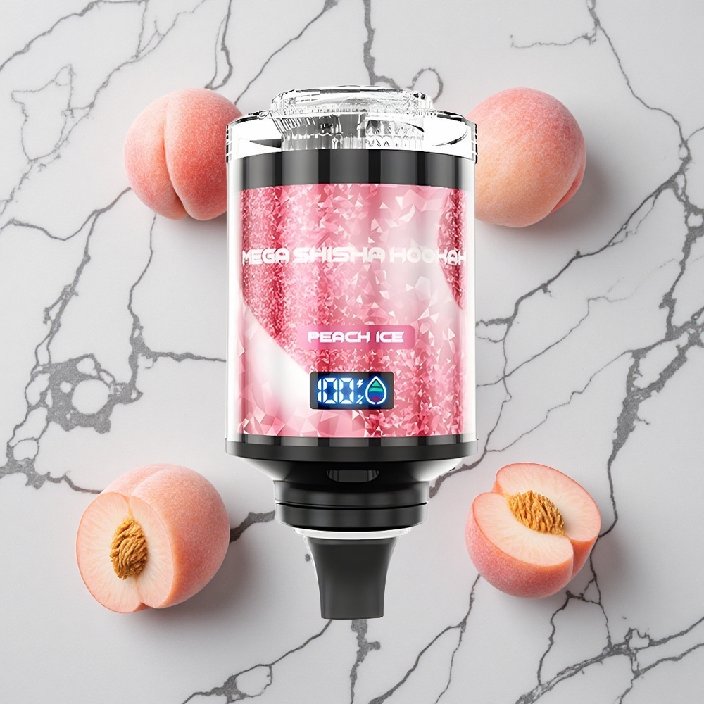 Perzik IJs JNR Mega Shisha Hookah 100K Desktop Compatibility 100000 trekken Type-C opladen wholesale Netherlands