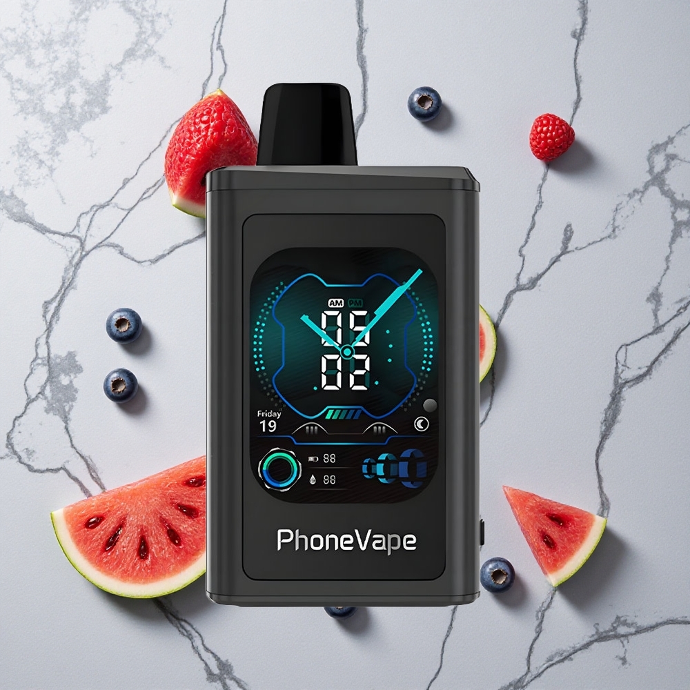 Blauwe Bes Watermeloen JNR PhoneVape 30000 puffs Wegwerp Vape Met Op Afstand Bedienbare Camera wholesale Netherlands