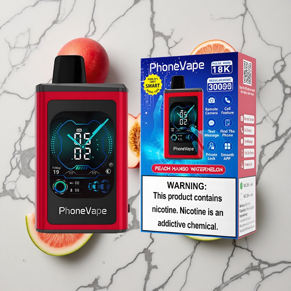 Perzik Mango Watermeloen JNR PhoneVape 30000 puff Wegwerp Vape App Gestuurd wholesale Netherlands