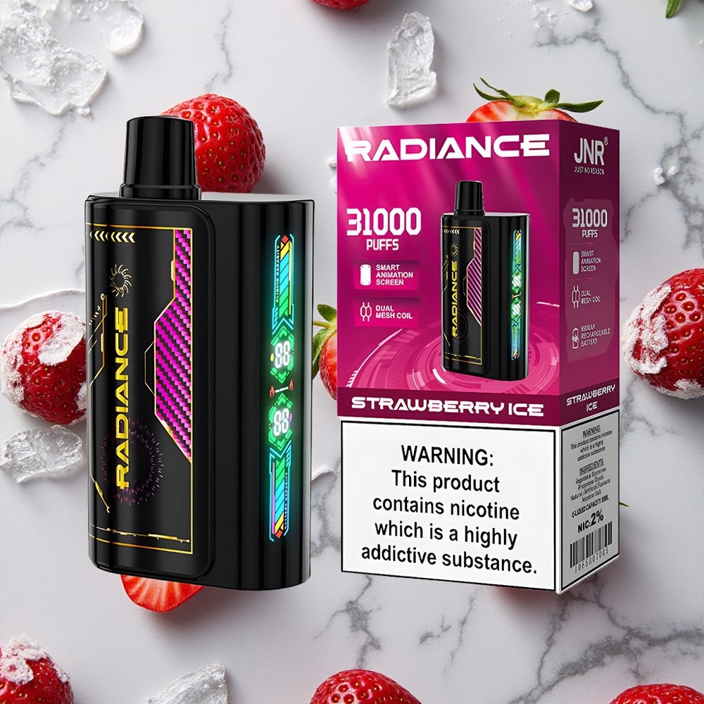 Aardbei IJs JNR Radiance 31000 Puffs Smart Animation Screen wholesale Netherlands