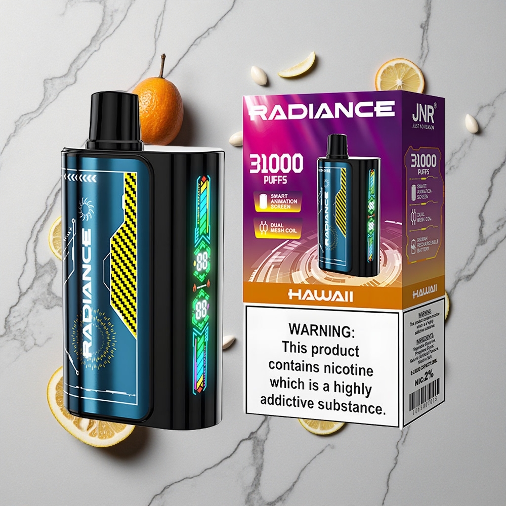 Hawaii JNR Radiance 31000 Puffs Wegwerp Vape met Dual Mesh Coil & Type-C Opladen wholesale Netherlands