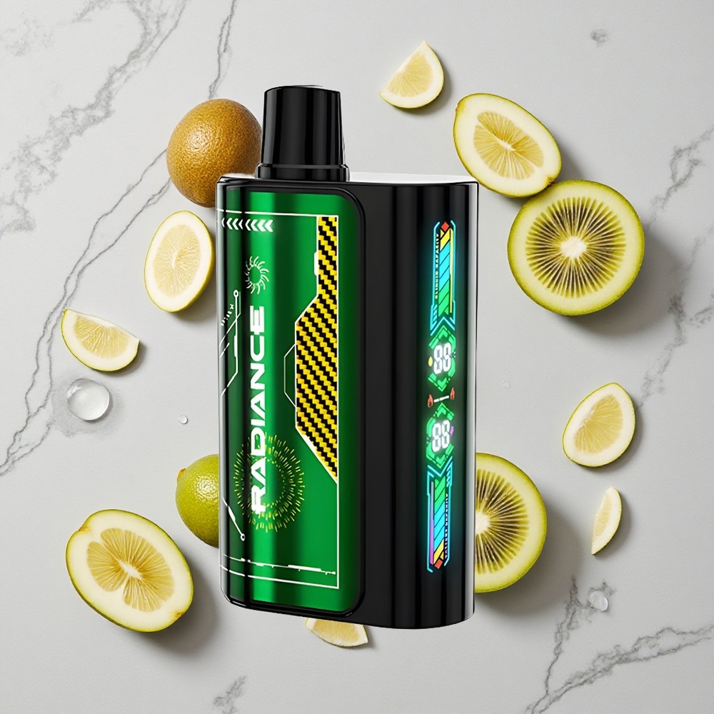 Passievrucht Kiwi JNR Radiance 31000 Puffs 28ml E-liquid Dual Mesh Coil wholesale Netherlands