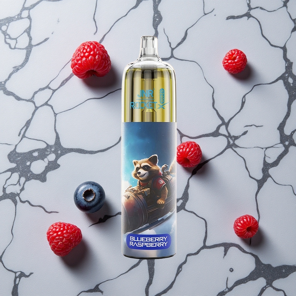 Blauwe Bes Framboos JNR Rocket-X 12400 Puffs Verstelbare Luchtstroom RGB LED wholesale Netherlands