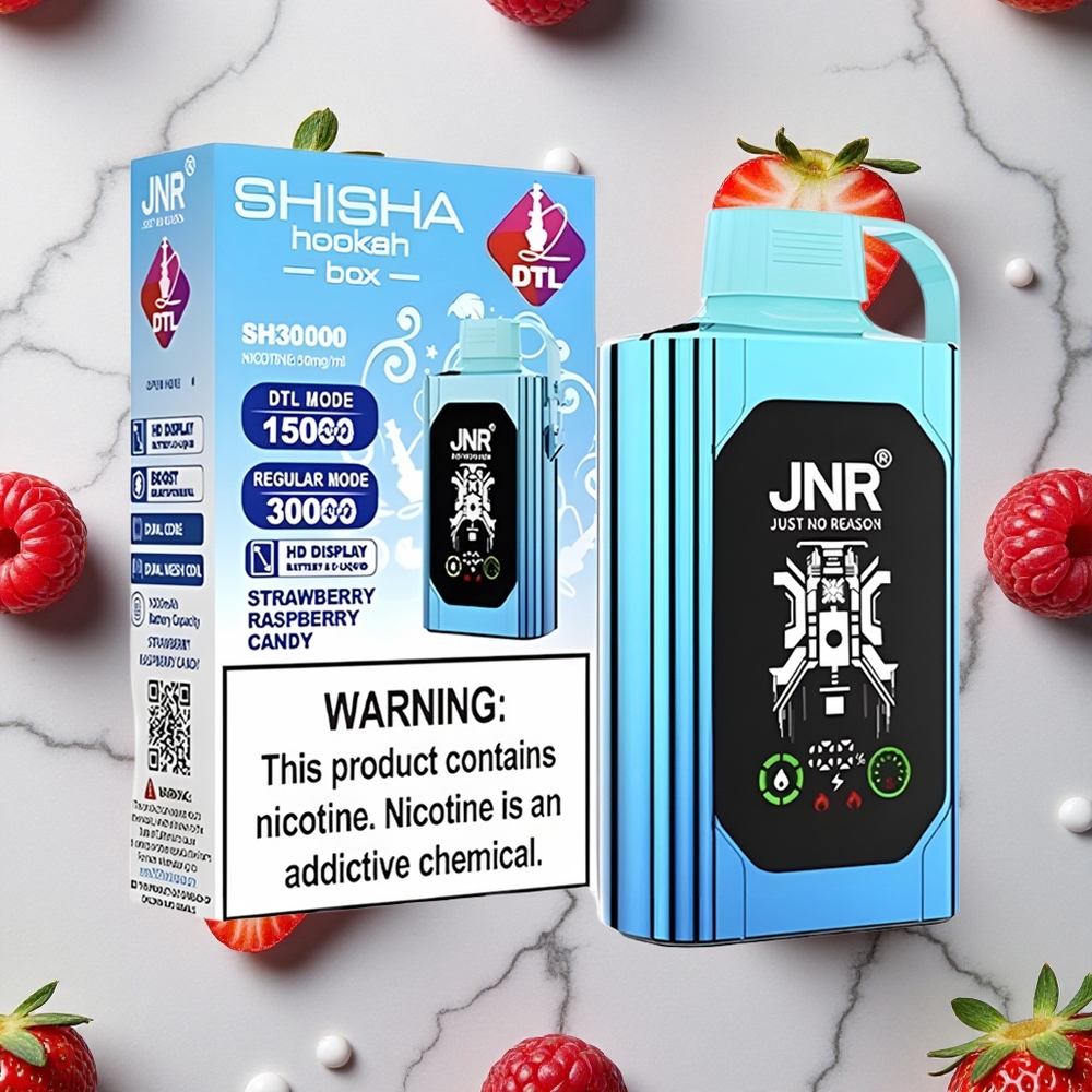 Aardbei Framboos Snoep JNR Shisha Hookah Box 20500 Puffs HD Display, 1000mAh, Type-C Opladen wholesale Netherlands