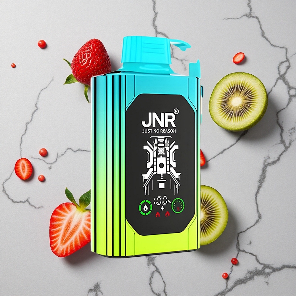 Aardbei-Kiwi JNR Shisha Hookah Box 20500 Puffs HD Display, Dual Mesh Coil & Dual Core, Type-C Opladen wholesale Netherlands