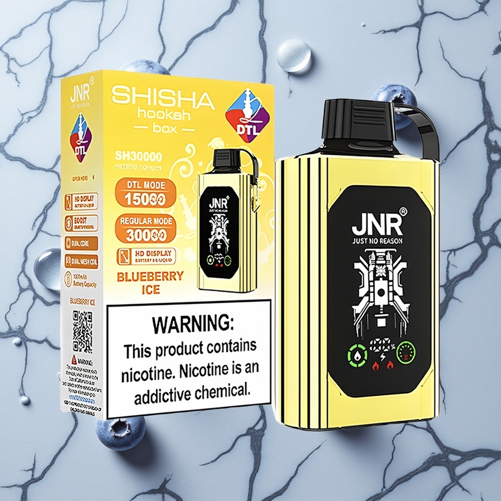 Blauwe Bes IJs JNR Shisha Hookah Box 20500 Puffs Wegwerp Vape HD Display Dual Mesh Coil wholesale Netherlands