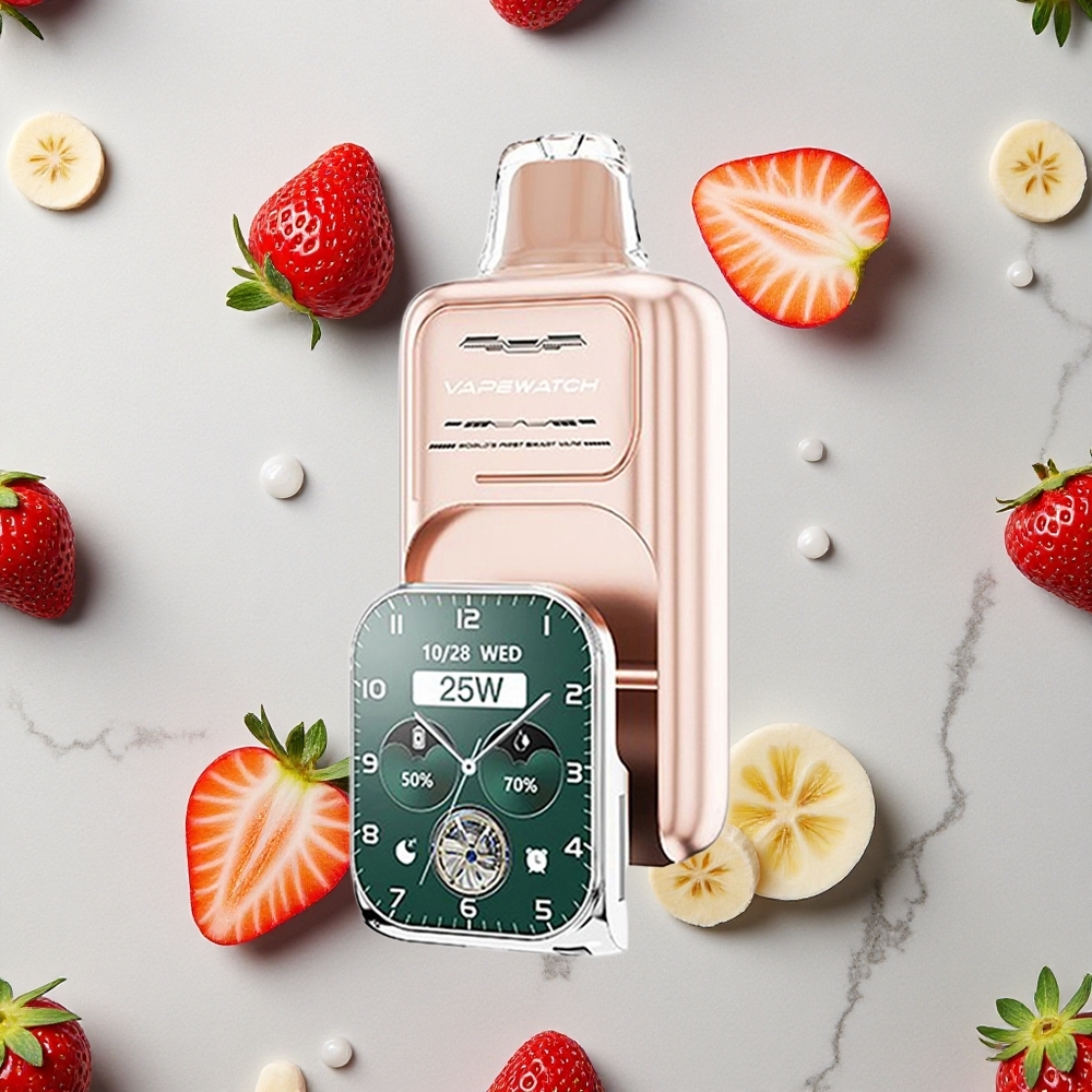 Aardbei Banaan JNR Vape Watch 30000 Puffs Wegwerp Vape 19mL E-liquid Dual Mesh Coil wholesale Netherlands
