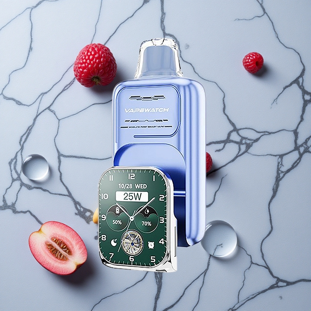 Blauwe Framboos IJs JNR Vape Watch 30000 Puffs 19mL Vloeistof Dual Mesh Coil wholesale Netherlands