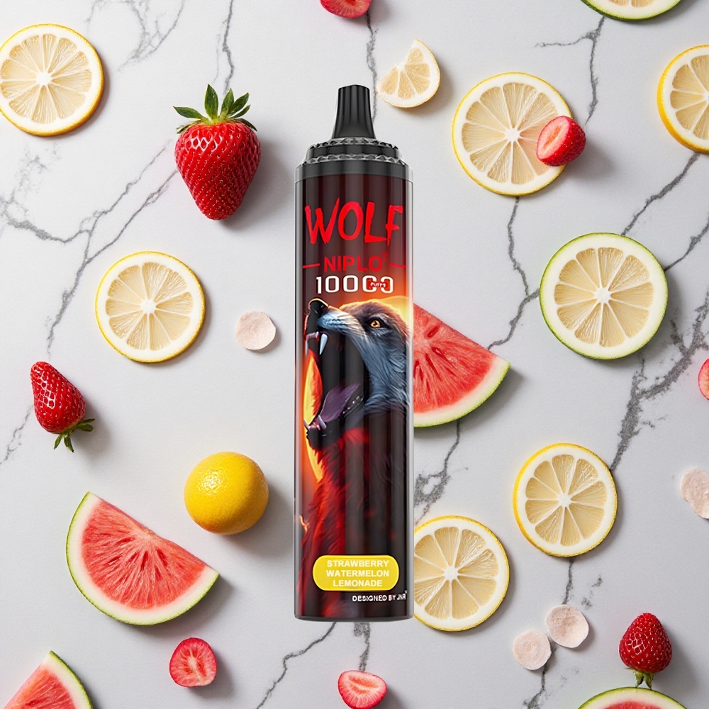 Aardbei Watermeloen Limonade JNR Wolf Niplo 10000 Puffs 20ml E-liquid Type-C wholesale Netherlands