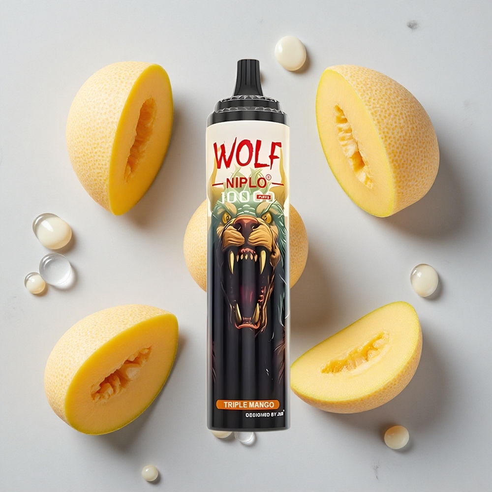 Drievoudige Mango JNR Wolf Niplo 10000 Puffs Wegwerp Vape 20ml Vloeistof wholesale Netherlands