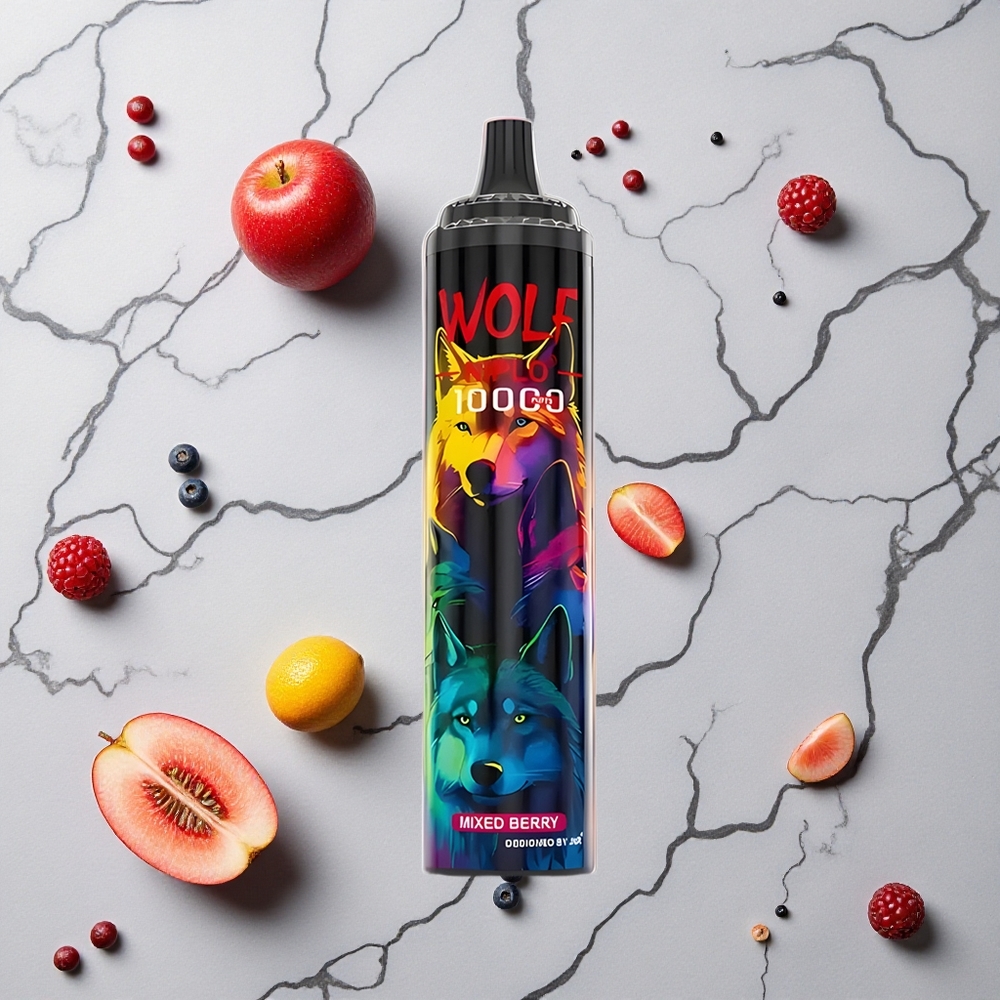 Gemengde Bes JNR Wolf Niplo 10000 Puffs Wegwerp Vape 20ml E-vloeistof Mesh Coil 1.0 Ohm wholesale Netherlands