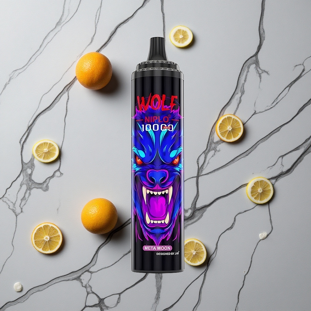 Meta Maan JNR Wolf Niplo 10000 Puffs Wegwerp Vape met 20ml e-vloeistof & Type-C opladen wholesale Netherlands
