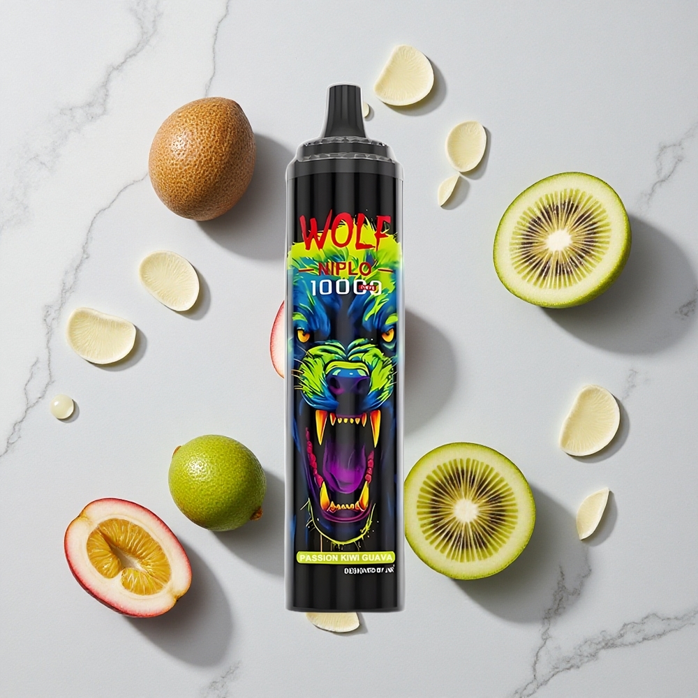Passionfruit Kiwi Guava JNR Wolf Niplo 10000 Puffs Wegwerp Vape 20ml vloeistof 650mAh batterij wholesale Netherlands