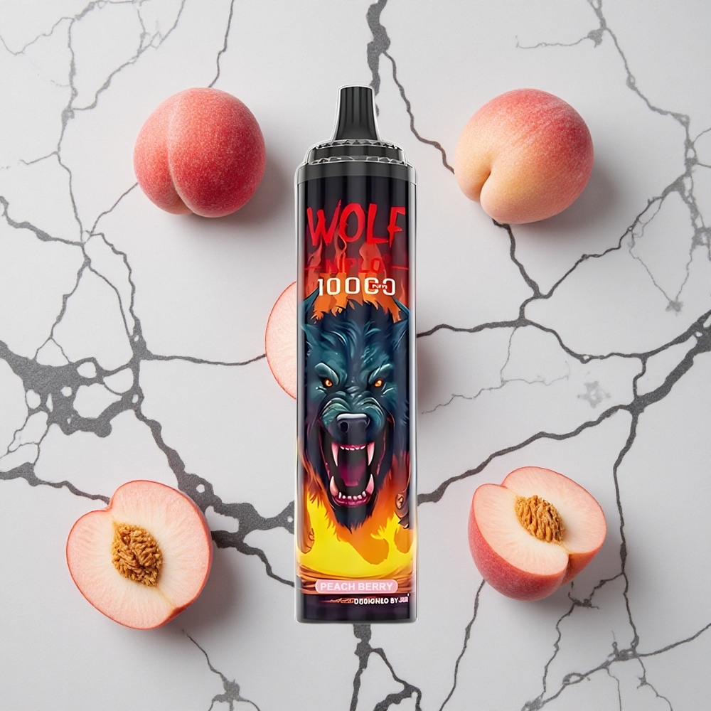 Perzik Bes JNR Wolf Niplo 10000 Puffs Wegwerp Vape 20ml 650mAh wholesale Netherlands