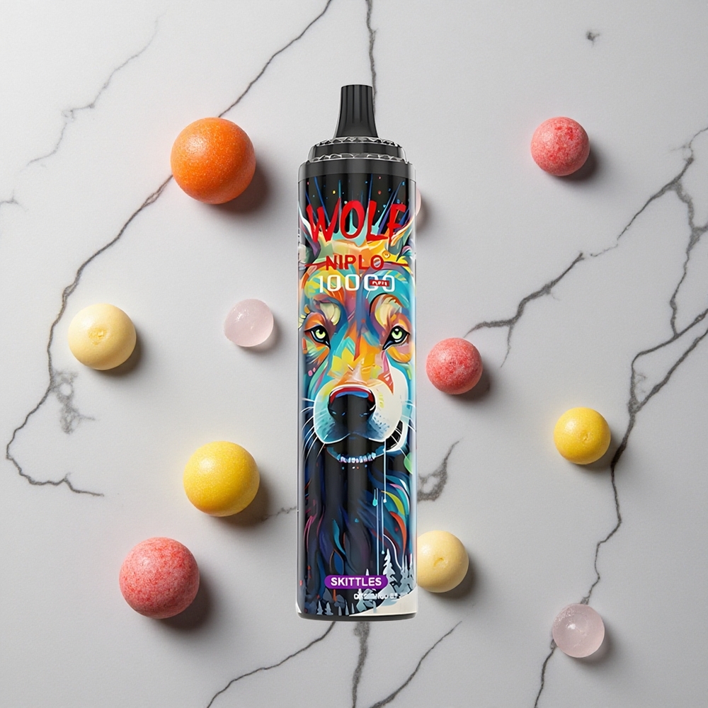Skittles Smaak JNR Wolf Niplo 10000 Puffs Wegwerp Vape 20ml Vloeistof wholesale Netherlands