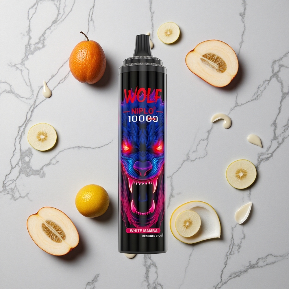 Witte Mamba JNR Wolf Niplo 10000 Puffs Wegwerp Vape 20ml Vloeistof 650mAh Batterij wholesale Netherlands
