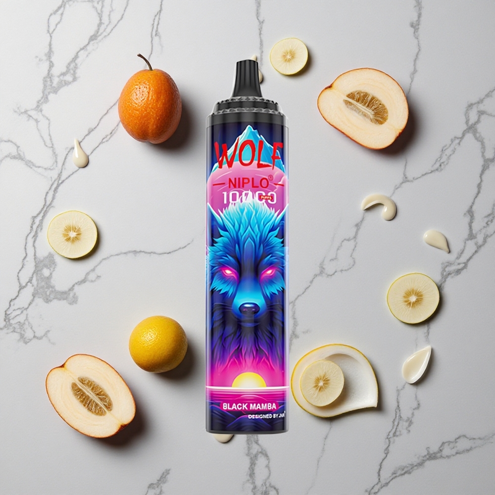 Zwarte Mamba JNR Wolf Niplo 10000 Puffs 20ml Vloeistof Mesh Coil 1.0 Ohm wholesale Netherlands