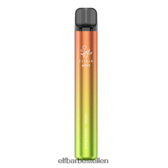 ELFBAR- 4PZ46011 appel perzik 600v2 wegwerpdamp - 20 mg elf bar bestellen nederland