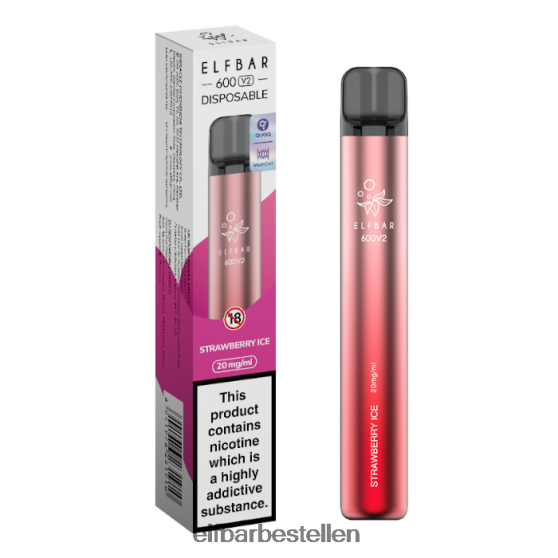ELFBAR- 4PZ46014 aardbeien ijs 600v2 wegwerpdamp - 20 mg elf bar 5001 bestellen