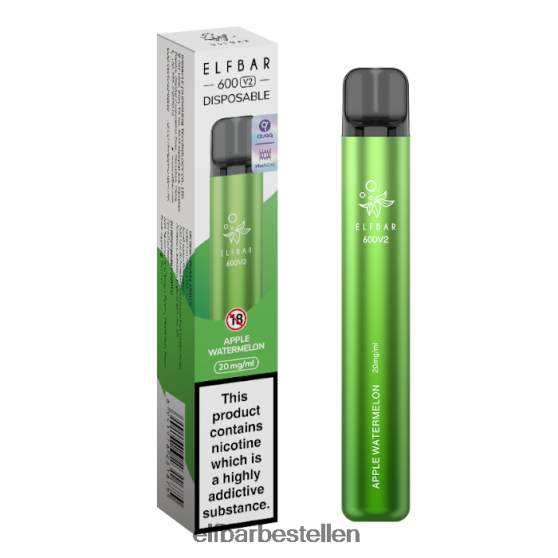 ELFBAR- 4PZ46021 appel watermeloen 600v2 wegwerpdamp - 20 mg elfbar bestellen