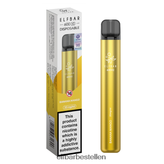 ELFBAR- 4PZ46022 banaan-mango 600v2 wegwerpdamp - 20 mg elf bar pods bestellen