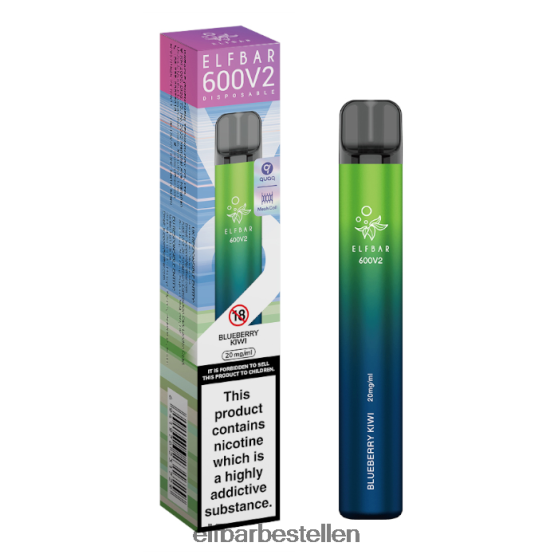 ELFBAR- 4PZ46023 bosbessen-kiwi 600v2 wegwerpdamp - 20 mg elf bar 5002 bestellen