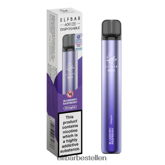 ELFBAR- 4PZ46024 druif framboos 600v2 wegwerpdamp - 20 mg elfbar bestellen mit nikotin