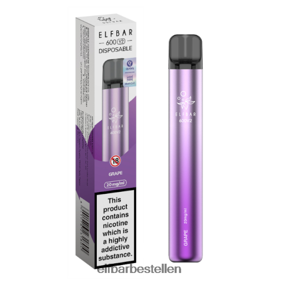 ELFBAR- 4PZ46024 druif framboos 600v2 wegwerpdamp - 20 mg elfbar bestellen mit nikotin