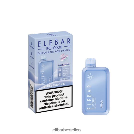 ELFBAR- 4PZ460307 bosbessen ijs beste smaak wegwerpvape bc10000 ijsserie elf bar bestellen