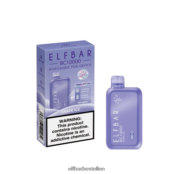 ELFBAR- 4PZ460308 druiven ijs beste smaak wegwerpvape bc10000 ijsserie elf bar bestellen nederland