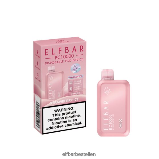 ELFBAR- 4PZ460310 aardbeien ijs beste smaak wegwerpvape bc10000 ijsserie elf bar pods bestellen
