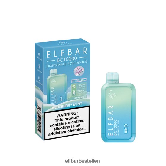 ELFBAR- 4PZ460339 bosbessen munt wegwerpvape nieuwe bc10000 10000 rookwolken elfbar bestellen mit nikotin