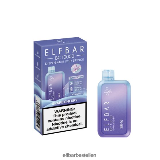 ELFBAR- 4PZ460342 druif kers wegwerpvape nieuwe bc10000 10000 rookwolken elf bar nederland