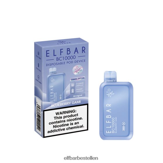 ELFBAR- 4PZ460351 bosbessen gami wegwerpvape nieuwe bc10000 10000 rookwolken elf bar nederland