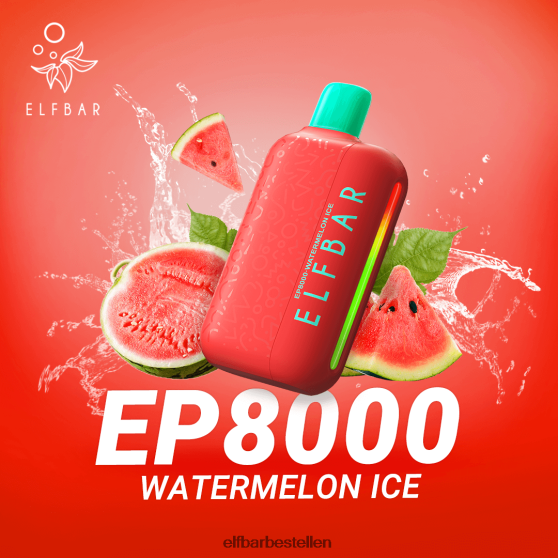 ELFBAR- 4PZ460364 watermeloen ijs wegwerpvape nieuwe ep8000 trekjes elf bar pods bestellen