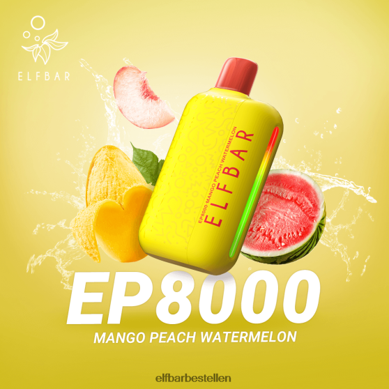 ELFBAR- 4PZ460373 mango perzik watermeloen wegwerpvape nieuwe ep8000 trekjes elf bar pods bestellen