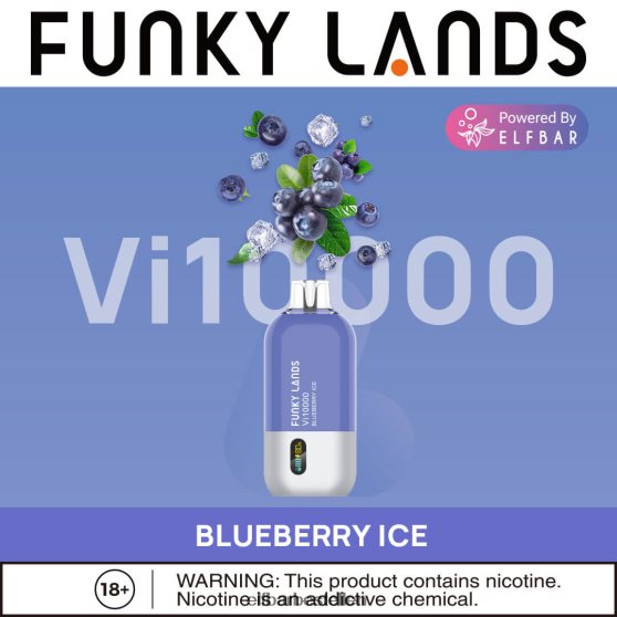 ELFBAR- 4PZ460460 bosbessen ijs funky lands wegwerpvape vi10000 trekjes elf bar bestellen