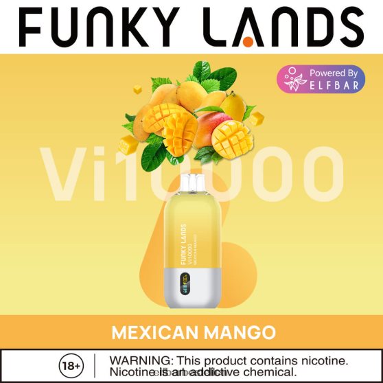 ELFBAR- 4PZ460468 Mexicaanse mango funky lands wegwerpvape vi10000 trekjes elf bar nederland